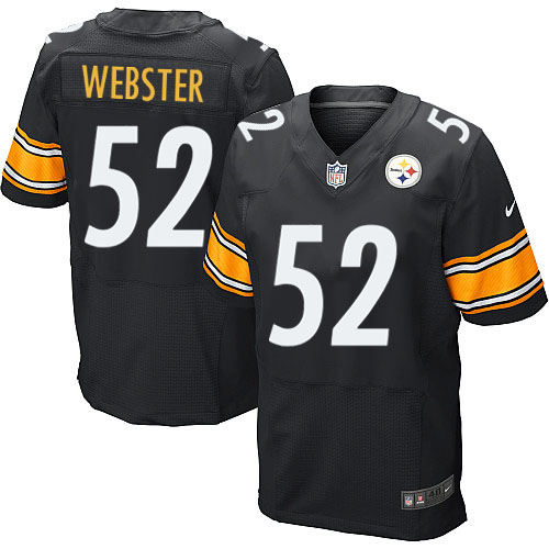 Men's Elite Mike Webster Nike Jersey Black Home - #52 NFL Pittsburgh Steelers